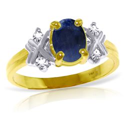 ALARRI 1.47 Carat 14K Solid Gold Love Lessons Sapphire Diamond Ring
