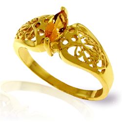 ALARRI 0.2 CTW 14K Solid Gold Lily Citrine Ring