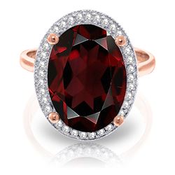 ALARRI 6.18 CTW 14K Solid Rose Gold Loren Garnet Diamond Ring