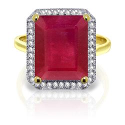 ALARRI 7.45 Carat 14K Solid Gold Be You Just You Ruby Diamond Ring