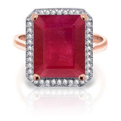 ALARRI 7.45 Carat 14K Solid Rose Gold Isabella Ruby Diamond Ring