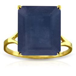 ALARRI 14K Solid Gold Ring w/ Natural Octagon Sapphire