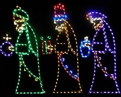 Wise Men Large 3 PC Colored Lights