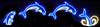 2 Dolphin Full Body Head, Tail and Splash Animated