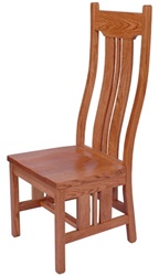 Quarter Sawn Oak Colonial Dining Room Chair, Without Arms