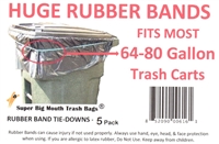 SUPER BIG MOUTH TRASH BAGSÂ® 23" RUBBER BANDS Tie-Downs for 64-80 Gallon Trash Carts