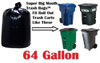 64 Gallon Garbage Bags Super Big Mouth Garbage Bags 64 GAL Trash Bags