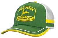 John Deere Hat, Quality Farm Equipment Logo with White and Yellow Piping Accent