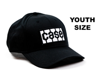 YOUTH-Size Case tread logo hat, solid black