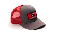 Red Massey Ferguson Tractor Logo Hat, Gray with Red Mesh Back
