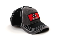 Red Massey Ferguson Logo Hat, Gray and Black Distressed