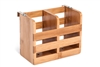 Bamboo Flatware Organizer Holder with Metal Clips by Trademark Innovations