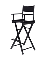 Director's Chair Counter Height Black Wood By Trademark Innovations