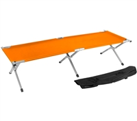 Trademark Innovations Portable Folding Camping Bed Cot Portable Bed 260 lbs Capacity Orange