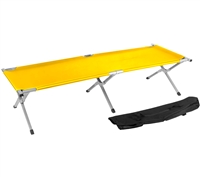 Trademark Innovations Portable Folding Camping Bed Cot Portable Bed 260 lbs Capacity Yellow