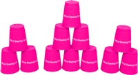 Quick Stack Cups Speed Training Sports Stacking Cups Set of 12 By Trademark Innovations (Pink)