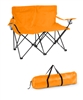 Loveseat Style Double Camp Chair with Steel Frame by Trademark Innovations (Orange, 31.5"H)