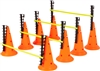Adjustable Hurdle Cone Set  8 Cones 4 Poles by Trademark Innovations
