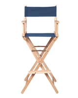 Director's Chair Counter Height Light Wood By Trademark Innovations (Blue)