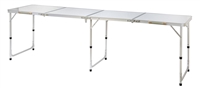 Portable Adjustable Lightweight Quad Size Aluminum Folding Table by Trademark Innovations