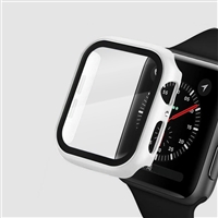 38MM IWATCH CASE WITH SCREEN PROTECTOR WHITE