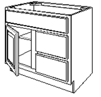 Fairfield Series  Barrington White SPICE DRAWER - 1 DRAWER (6"Wx24"D"x34 1/2"H)  from The Cabinet Depot