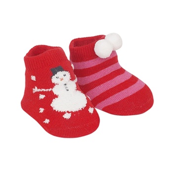 Sweet Feet 727 My First Christmas Multi Baby Shoe Socks