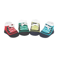 Sweet Feet 742 Sporty Sneaker Multi Baby Shoe Socks - 4 Pair
