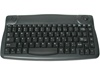 Black Mini Desk Wireless Keyboard w/ trackball