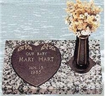 Heart Side Infant Memorial Bronze Grave Marker