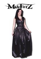 MISFITZ LEATHER LOOK LACE UP BALLGOWN