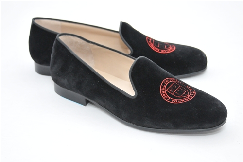 Men's CORNELL School Seal Black Velvet Shoe