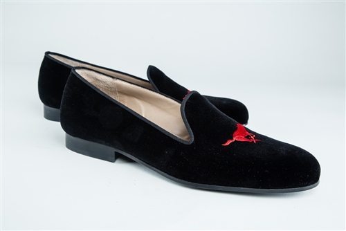 Men's SMU Black Velvet Shoe