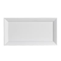 PLATE RECTANGLE 10.625 IN X 5.5 IN AURA WHITE
