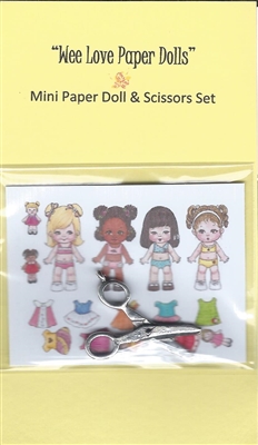 Mini Wee Beans Paper Doll & Scissors Set