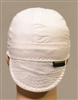White skull cap or solid white welders cap