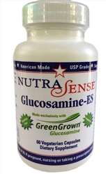 Glucosamine-ES with GreenGrown Glucosamine 60 capsule bottle