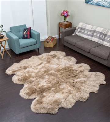 Taupe NZ Shearling Rug