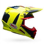 Bell 2017 Moto-9 Carbon Flex Vice Full Face Helmet - Blue/Yellow