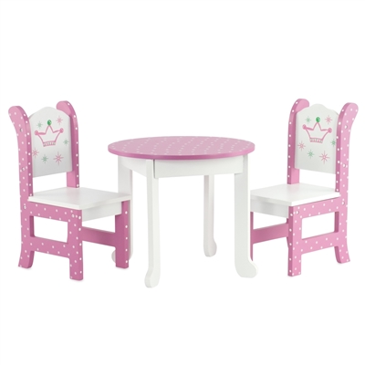 18-inch Doll Furniture - Table and 2 Chairs - fits American Girl ® Dolls