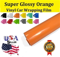 Car Wrapping Film - Super Glossy Orange (60in X 65ft)