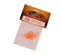 Yeah Racing 1.5mm Short Body Clips Fluorescent Orange 10pcs BCS-0008FO