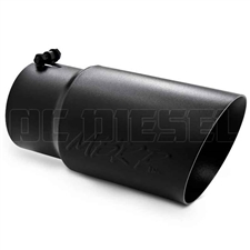 MBRP T5074BLK 6" Dual Wall Angle Cut Black Coated Stainless T409 Exhaust Tip