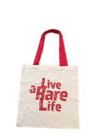 Canvas Tote Bag with Live a Rare Life logo