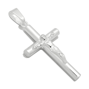 CRP01 - Silver High Polished Cross Crucifix Pendant