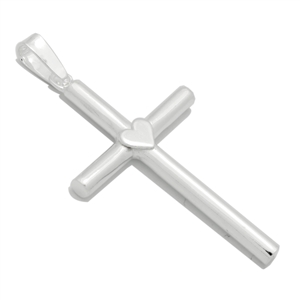 CRP03 - Silver High Polished Cross Pendant