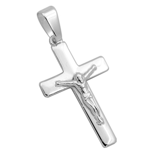 CRP22 - Silver High Polished Cross Pendant