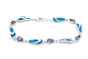 OPBR1005 - Silver Opal Bracelet