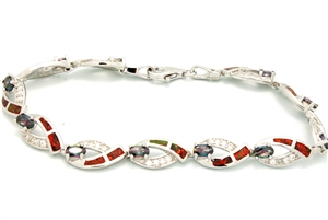 OPBR1030 - Silver Opal Bracelet