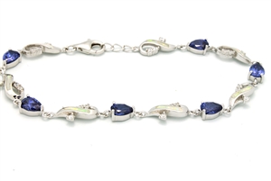OPBR1040 - Silver Opal Bracelet